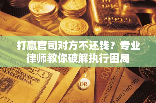 武汉打赢官司对方不还钱？专业律师教你破解执行困局