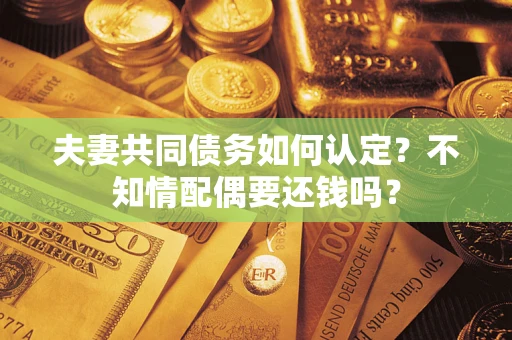 武汉夫妻共同债务如何认定？不知情配偶要还钱吗？