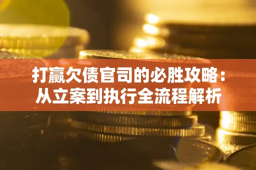武汉打赢欠债官司的必胜攻略：从立案到执行全流程解析