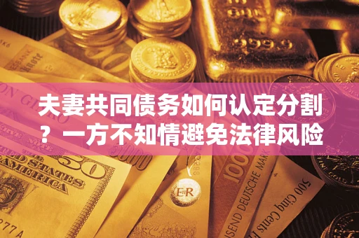 武汉夫妻共同债务如何认定分割？一方不知情避免法律风险必看！